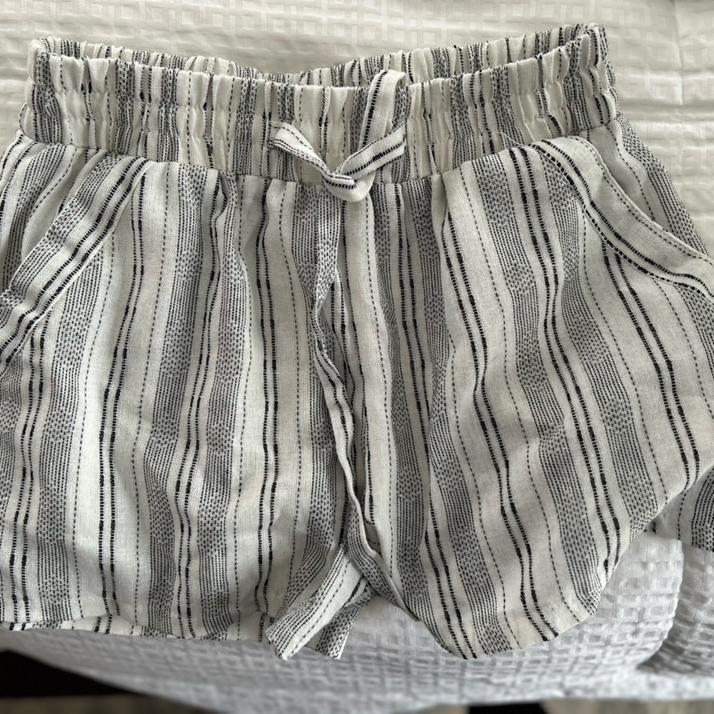 Sienna Sky Cream and Black Striped Women’s Shorts